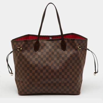 Pre Owned Louis Vuitton Damier Ebene Canvas Neverfull GM Bag