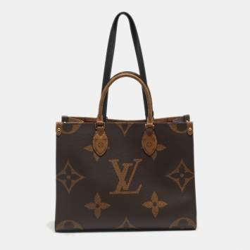 Pre Owned Louis Vuitton Monogram Giant Reverse Canvas Onthego MM Bag