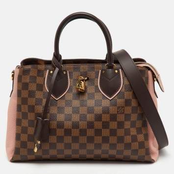 Pre Owned Louis Vuitton Damier Ebene Canvas and Leather Normandy Bag