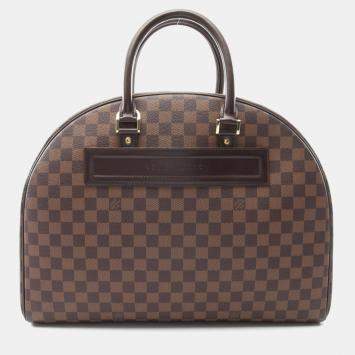 Pre Owned Louis Vuitton Neverfull MM Brown Damier Ebene Canvas Tote Bag