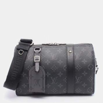 Pre Owned Louis Vuitton Pochette Métis East West Black Empreinte Leather Shoulder Bag