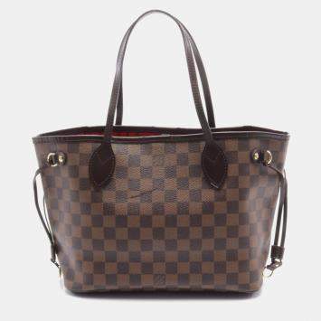 Pre Owned Louis Vuitton Neverfull MM Brown Damier Ebene Canvas Tote Bag