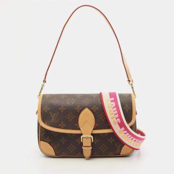 Pre Owned Louis Vuitton Diane Brown Monogram Canvas Shoulder Bag