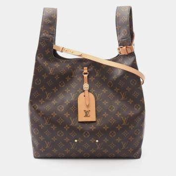 Pre Owned Louis Vuitton Atlantis GM Brown Monogram Canvas Shoulder Bag