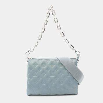 Pre Owned حقيبة لوي فيتون كوسين إمبريانت جلد مونوغرامي زرقاء صغير للكتف