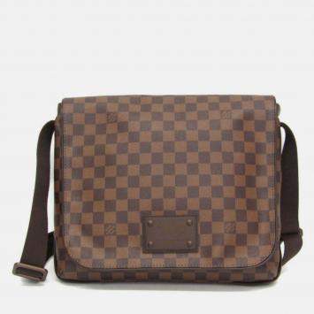 Pre Owned Louis Vuitton Brown Damier Brooklyn MM Shoulder Bag 