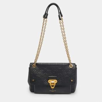 Pre Owned Louis Vuitton Black Monogram Empreinte Leather Vavin PM Bag