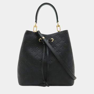 Pre Owned Louis Vuitton Monogram Empreinte Neonoe Shoulder Bag Noir Black