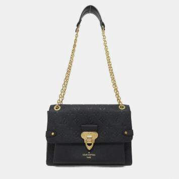 Pre Owned Louis Vuitton Black Monogram Empreinte Vavin PM Shoulder Bag