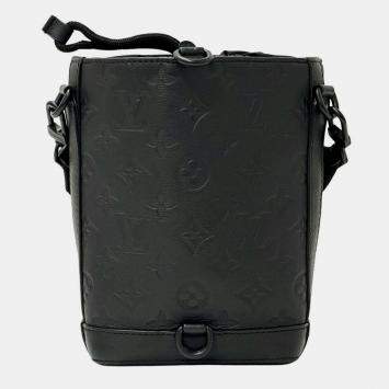 Pre Owned Louis Vuitton Monogram Shadow Shoulder Bag In Empreinte Nylon Noe Swing Noir Bucket