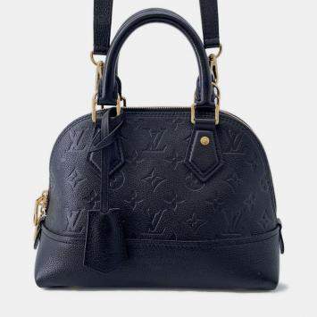 Pre Owned Louis Vuitton Monogram Empreinte Neo Alma Bb Handbag Black