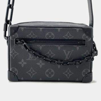 Pre Owned Louis Vuitton Monogram Eclipse Mini Soft Trunk Shoulder Bag Black