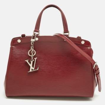 Pre Owned Louis Vuitton Red Epi Leather Brea MM Bag