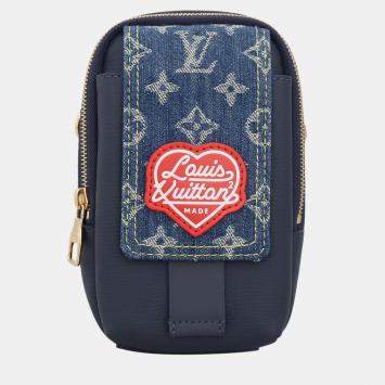 Pre Owned x Nigo Denim Detail Flap Double Phone Pouch