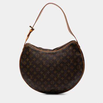 Pre Owned Louis Vuitton Brown Monogram Croissant GM