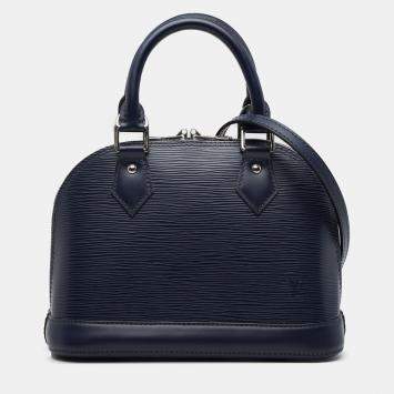 Pre Owned Louis Vuitton Navy Blue Epi Alma BB