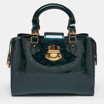 Pre Owned Louis Vuitton Blue Nuit Monogram Vernis Melrose Avenue Bag