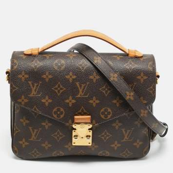 Pre Owned Louis Vuitton Monogram Canvas Pochette Metis Bag