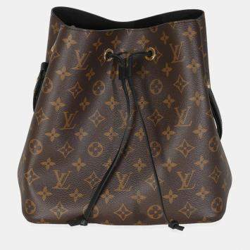 Pre Owned Louis Vuitton Black/Brown Monogram Canvas Neonoe MM