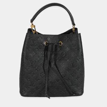 Pre Owned Louis Vuitton Black Monogram Empreinte Neonoe MM