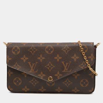 Pre Owned Louis Vuitton Brown Monogram Pochette Felicie