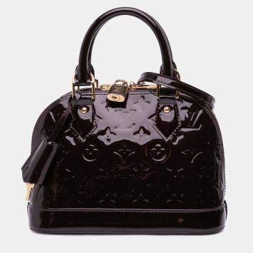 Pre Owned Louis Vuitton Purple Monogram Vernis Alma BB