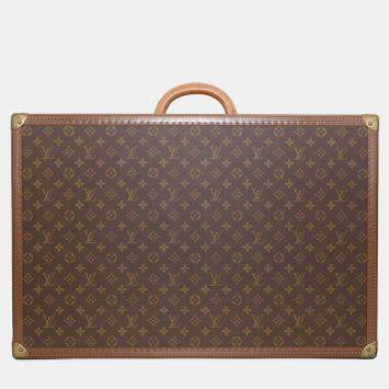 Pre Owned Louis Vuitton Monogram Visten Trunk 70 Brown Monogram Canvas Travel Bag
