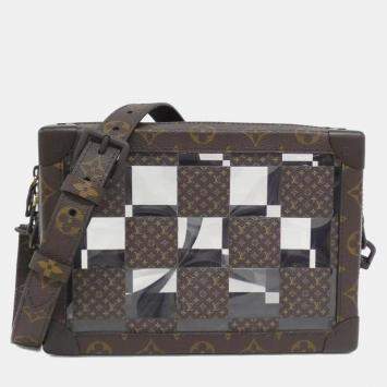 Pre Owned Louis Vuitton Monogram Chess Monogram Canvas Slim Soft Trunk Shoulder Bag