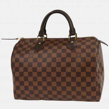 Pre Owned Louis Vuitton Damier Speedy 30 Canvas Top Handle Bag