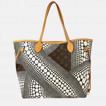 Pre Owned Louis Vuitton Neverfull Monogram Waves MM Brown Monogram Canvas Tote Bag