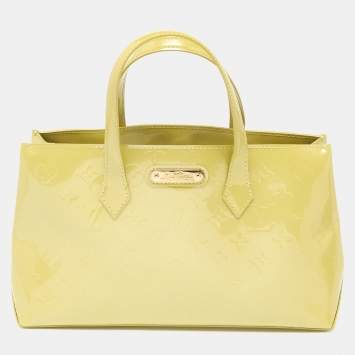 Pre Owned Louis Vuitton Vert Impression Monogram Vernis Wilshire PM Bag