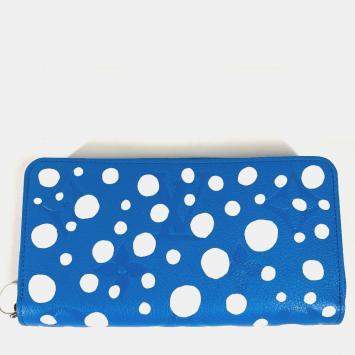 مملوكة مسبقًا Louis Vuitton Zippy Infinity Dot Blue Monogram Empreinte Leather Long Wallet