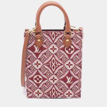 Pre Owned Louis Vuitton Since 1854 Petit Sac Plat Red Canvas Tote Bag