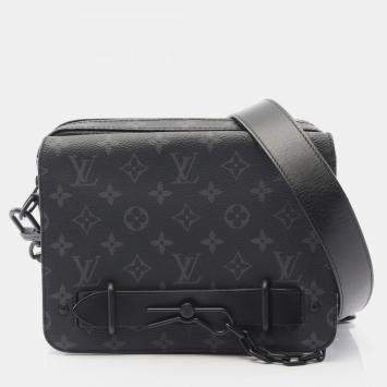 Pre Owned Louis Vuitton Streamer Monogram Eclipse Crossbody Bag