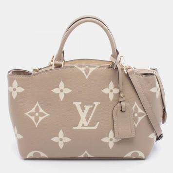 Pre Owned Louis Vuitton Neutrals Bicolor Empreinte Monogram Giant Top Handle Bag