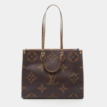 Pre Owned Louis Vuitton Onthego GM Brown Monogram Canvas Tote Bag