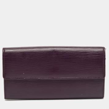 Pre Owned Louis Vuitton Cassis Epi Leather Sarah Wallet