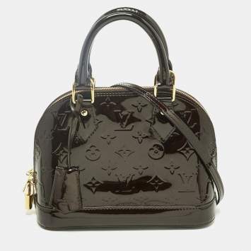 Pre Owned Louis Vuitton Amarante Monogram Vernis Alma BB Bag