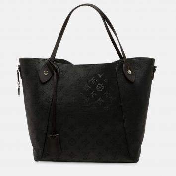 Pre Owned Louis Vuitton Hina MM Monogram Mahina Calfskin Leather Tote Bag
