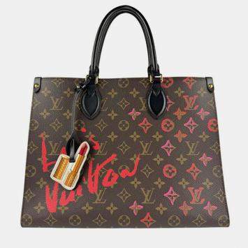 مملوكة مسبقًا Louis Vuitton Fall In Love On The Go MM Brown Monogram Canvas Tote Bag