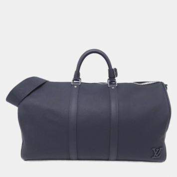 Pre Owned Louis Vuitton Aerogram Keepall Bandouliere 50 Aerogram Calfskin Leather Duffel Bag