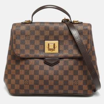Pre Owned Louis Vuitton Damier Ebene Canvas Bergamo MM Bag