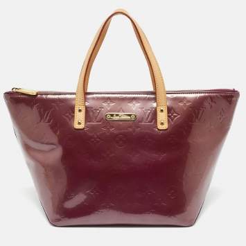Pre Owned Louis Vuitton Violette Monogram Vernis Bellevue PM Bag