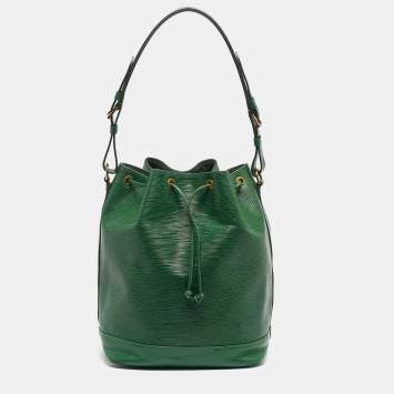 Pre Owned Louis Vuitton Borneo Green Epi Leather Noe Bag