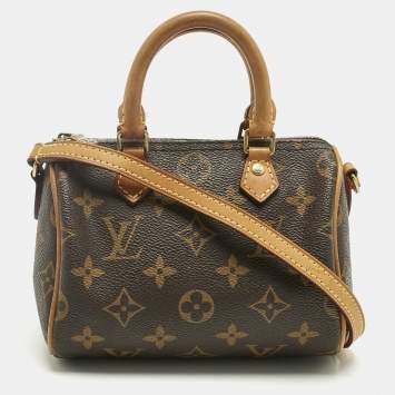 Pre Owned Louis Vuitton Monogram Canvas Nano Speedy Bag