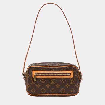 Pre Owned Louis Vuitton Brown Monogram Pochette Cite