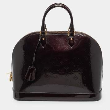 Pre Owned Louis Vuitton Alma GM Amarante Monogram Vernis Bag