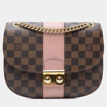 مملوكة مسبقًا Louis Vuitton Brown Damier Ebene Cuir Taurillon Wight