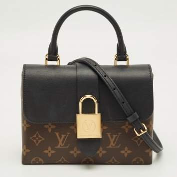 Pre Owned Louis Vuitton Black Monogram Canvas and Leather Locky BB Bag
