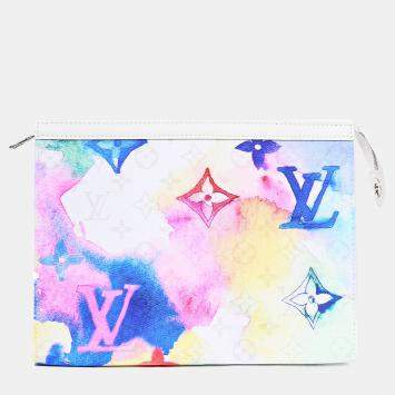 Pre Owned Louis Vuitton Multicolored Watercolour Monogram Pochette Voyage